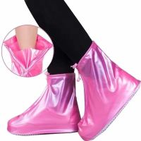 1 Pair Silicone Shoe Cover Water proof Wear-resistant Shoes Protectors Outdoor Non-slip Rain boots Rainy Reusable Shoes Cover Shoes Accessories