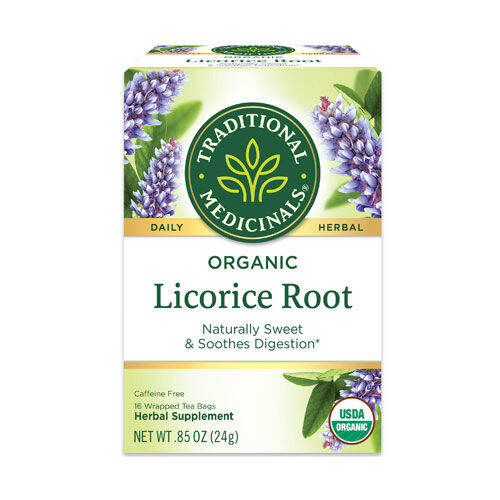Traditional Medicinals Organic Licorice Root Tea, 16 tea Bags Exp 2024