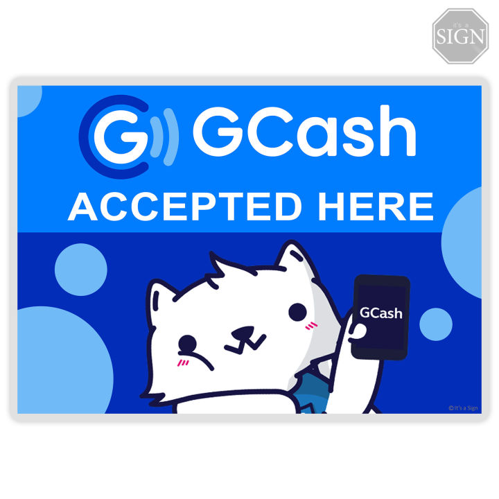 Gcash Accepted Here Laminated Signage A4 Size Lazada Ph