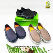Giày crocs nam tideline canvas 3 màu , giày lười nam vải kaki êm chân