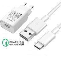 9V 2A USB Charger Fast Mobile Phone Adapter QC 3.0 For Huawei Samsung S20 FE S21 Note 20 Ultra S10 S9 S8 Plus USB Type-c Cable Wall Chargers