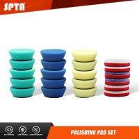 SPTA 21Pcs 1/2/3 Inch Buffing Sponge Pad Set Small Area Detail Polished Waxing Sponge Pad for RO/DA Car Polisher Polishing Kit