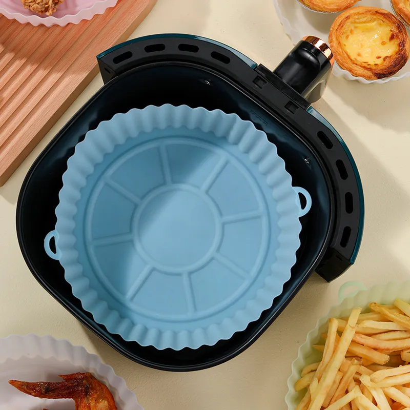 Air Fryer Silicone Pot | Food Safe Air Fryers Oven Accessories | Replacement of Flammable Parchment Liner Paper | No More Harsh Cleaning Basket