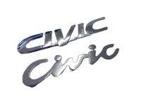 โลโก้ตัวอักษร CIVIC และ CITY สีชุบ มี 2 รุ่นให้เลือก พร้อมกาวในตัว ชุบโครเมี่ยม ติดหลังรถ ราคาต่อชิ้น