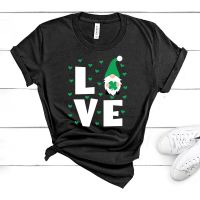 90 S Love Print Cotton Clothing Tshirt Saint Patricks Day Graphic Clothing Topdrop Ship