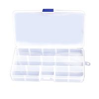 ∋ Adjustable 15 Grids Compartment Plastic Storage Box Jewelry Earring Bead Screw Holder Case Display Organizer Container