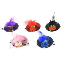 Cute Girls Hairpins High Quality Feathered Hat Hat Shaped Hair Clips