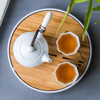 Kung Fu Tea Set Natural Wood Bamboo Tea Tray Rectangular Traditional Bamboo Tea Room Board Table Chinese Tea Room Tools