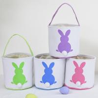 Cute Easter Eggs Tote Bags Basket Easter Spring Egg Hunt Basket Plush Bunny Bucket for Candy Toy Storage Handbag Kids Gift Bulk