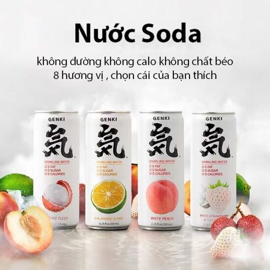Haiyingds 6 lon genki forest nước ngọt có gas thùng soda soft đồ uống - ảnh sản phẩm 1