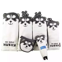 ผ้าคลุมหัวไม้กอล์ฟ Lovely Husky Cartoon Animal #1 #3 #5 #7 Woods,Poker Putter Cover PU Leather HeadCover Waterproof Covers