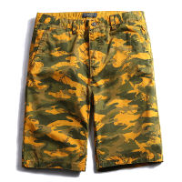 กางเกงขาสั้น Camo 2023 Cargo Men S Military Camouflage Blue Green Yellow Grey Bermuda Male Fashion Cotton Knee Length Short Half Pants