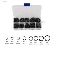 ▤❉♛ 200pcs C-clip Washers M6 M8 M10 M12 M14 M16 M18 M20 Internal External Retaining Circlips Snap Retaining Ring Carbon Steel Kit