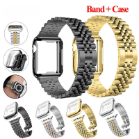 Stainless Steel Strap For Apple Watch Series 8 7 Strap 45mm 44mm 42mm 38mm Bracelet+Case For iWatch Ultra 49mm 6 5 4 40mm 41mm