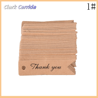 [Clark Carrida] 100แท็กกระดาษคราฟท์วินเทจราคาของขวัญการ์ดทำมือชื่อแผ่นป้าย DIY ของชำร่วยแต่งงาน