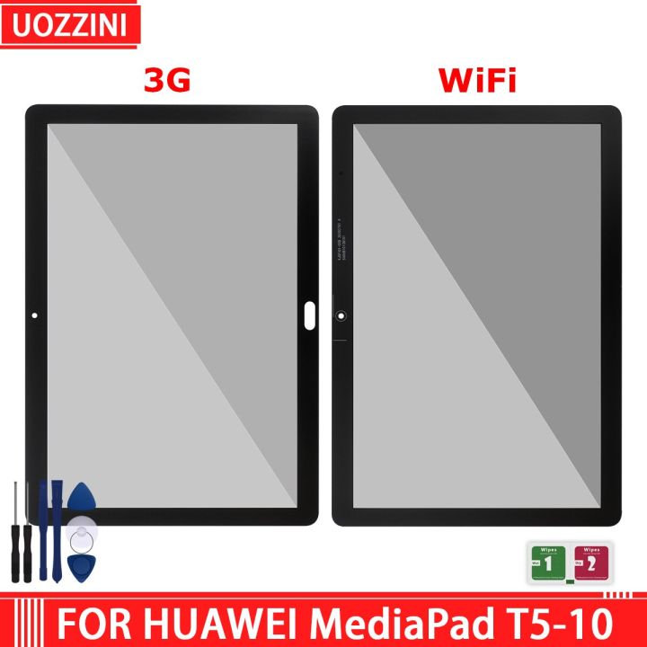 หน้าจอสัมผัสสำหรับเหมาะสำหรับ-t5-10ขนาดกลางของ-huawei-t5-10-ags2-l09-ags2-w09-ags2-l03-ags2-w19-3g-ข้างหน้าหน้าจอสัมผัสเครื่องมือกระจกกันรอยดิจิตอล