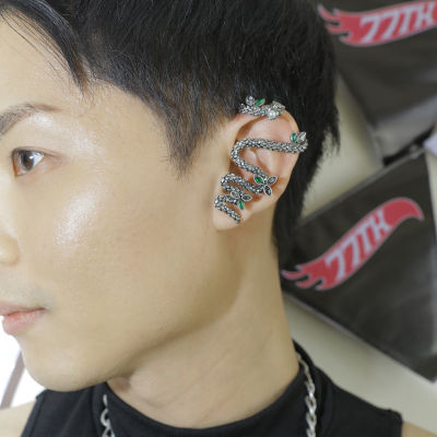 77th-sririta x 77th crystals from Swarovski collection serpent ear cuff silver เอียคัพงู ศรีริต้า x 77th คริสตัลสวรอฟสกี้ สีเงิน