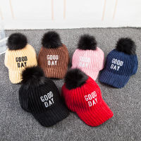 【CW】ใหม่ผู้หญิงสาว Corduroy หมวกเบสบอลลายขนสัตว์ Pom Pom ฤดูหนาวหมวก Snapback นุ่มหมวกแก๊ปหนัง 1 1 1 1 1