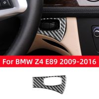 For BMW Z4 Series E89 2009-2016 Car Accessories Carbon Fiber Interior Car Key Start Switch Trim Cover Frame Decoration Stickers