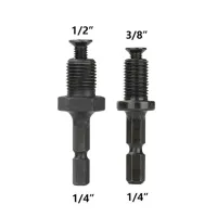 สว่านเจาะดัดแปลง1/4 "อะแด็ปเตอร์แชงค์ Hex ถึง1/2" 3/8 "ตัวผู้สว่านไฟฟ้าบิตคอลเลตต์การเปลี่ยนแปลงอย่างรวดเร็ว