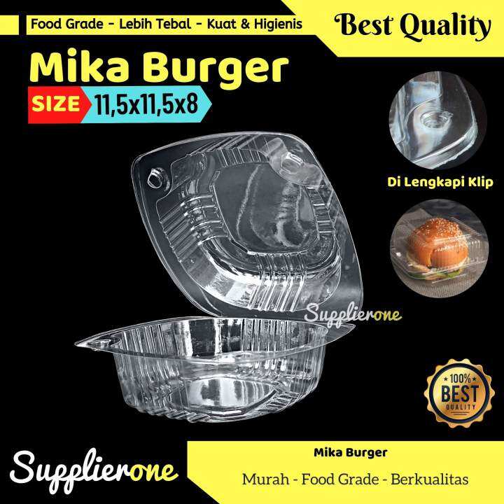 Mika Burger / Kotak Burger / Tray Mika / Mika Hamburger / Mika Kue ...