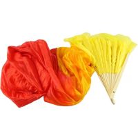 【YD】 652F Colors Silk Belly Female Dancing Folding Fans 11. inch Performance Props