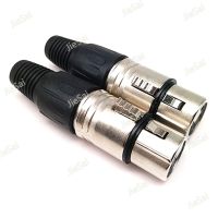 1pcs Four-core Black Stage Balance 4pin Male Plug Famale Socket XLR Microphone Audio Cable Connector Adapter