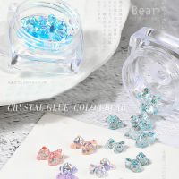 Crystal Bear Enhancements Hairband Decoration Rhinestone Nail Accessories Bear Manicure Carved Three-dimensional Bear Candy Silicone Jelly Bear Nail Ornament