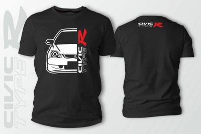 Double Side Hon Civic Type R Ep3 Car Auto Black T-Shirt 2019 New Arrival MenS Fashion Funny Tees Men Short 3D Print T Shirt 【Size S-4XL-5XL-6XL】