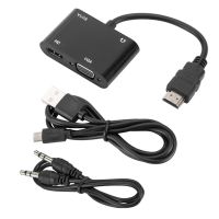 Power Supply Cable Audio Cable 1080P 1 In 1 Out HD To VGA HD Converter Computer Projection To Tv Adapter For HD Products Connecting VGA Products