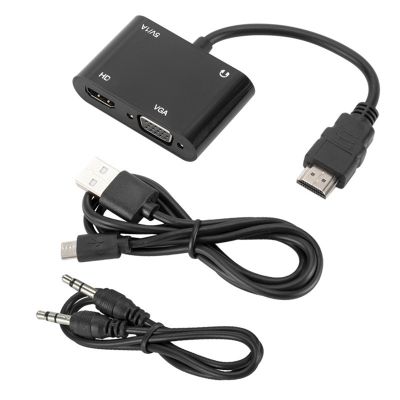 Audio Cable 1080P 1 In 1 Out HD To VGA HD Converter Computer Projection To Tv Adapter For HD Products Connecting VGA Products