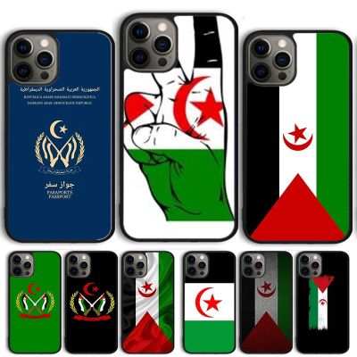 「16- digits」 Western Sahara Flag เคสโทรศัพท์สำหรับ iPhone 13 12 Pro Max Mini 11 Pro Max XS X XR 5 6S 7 8 Plus SE 2020 Coque Shell