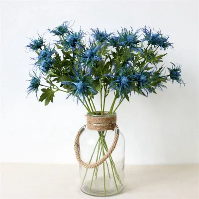 Wedding Party Flower Decoration Decorative Parsley Plant Artificial Flower Sea Holly Simulation Flower For Home Decor Artificial Parsley Decoration