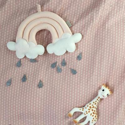 Newborn Cloud Rainbow Raindrop Wall Toys Baby Bed Tent Pendant Crib Hanging Toy Room Ornament Infant Photo Props