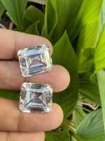 เพชร CZ รัสเซีย ขนาด 16X14 มม หนัก 24 กะรัต (1 เม็ด) สีขาว BRILLIANT WHITE DIAMOND พลอย AAA GRADE (1PCS) AMERICAN CUBIC ZIRCONIA OCTAGON SHAPE