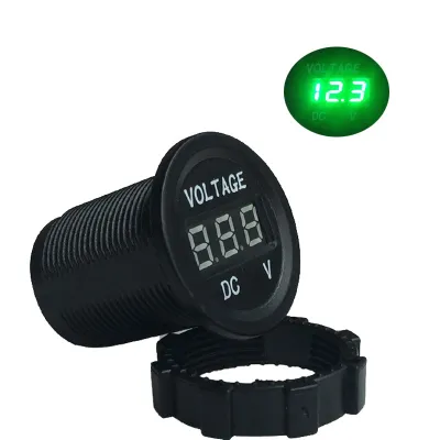 5V 30V Universal Motorcycle Boat LED Digital Voltmeter Panel Volt Meter Tester Monitor Gauge Display SUV Car Accessories