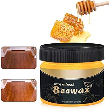 Wood Seasoning Beewax Wood Care Wax Solid Wood Maintenance Cleaning  Polished Waterproof Wear-Resistant Wax Furniture Care (Beeswax+cotton)