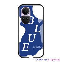 Serpens เคส OPPO Reno10 Pro 5G,เคสหรูหราแฟชั่นนานาชาติ Klein สีน้ำเงินกันกระแทกมันวาวกระจกเทมเปอร์เคสฝาหลัง