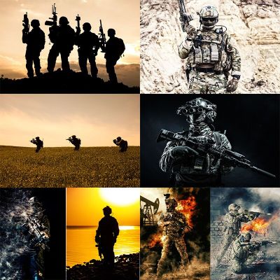 Modern Military Special Forces Soldier Canvas Painting - HD Printed Wall Art For Boy S Room And Living Room Home Decor