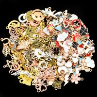 【YF】 Alloy Metal Enamel Encantos Arco-íris Lua Animal Flor Mix Pulseira DIY Colar Jóias Fazendo Acessórios 20Pcs Cores