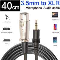 1PCs 0.4/1.5/3/5m  XLR  Female To 3.5mm Microphone Cable , Unbalanced Female XLR to 1/8 Inch TRS Stereo Mini Jack AUX Audio Cable For Dv Camera / Microphone Mic