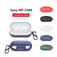 Silicone Earphone Case Cover For Sony WF-C500 Wireless Bluetooth Soft Headphone Charging Box Protective Sleeve With Hook