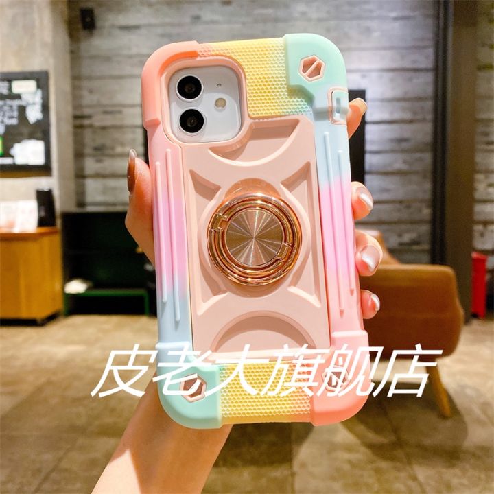 เคสโทรศัพท์มือถือ-แบบหนา-กันตก-ป้องกันหน้าจอ-สําหรับ-apple-iphone-12pro-11-13-x-xr-6-7-8-p