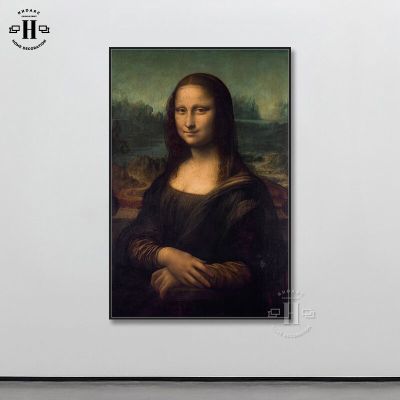 ผ้าใบพิมพ์ลายศิลปินคลาสสิก Da Vinci Mona Lisa ภาพวาดแคนวาสบนกำแพงการพิมพ์รูปภาพศิลปะห้องนั่งเล่นทันสมัยห้องนอนระเบียงการตกแต่งบ้าน1ชิ้นภายในกรอบหรือไร้กรอบ