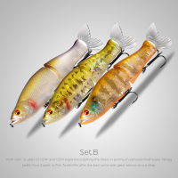 BEARKING 3pcs per set Best price Fishing Lures 135mm 1oz Jointed minnow Wobblers ABS Body with Soft Tail SwimBaits soft lure