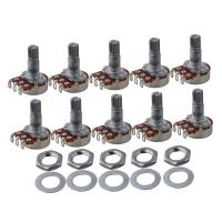 10PCS Short Shaft 15mm Linear Pot Guitar Tone Potentiometer A10k A100K A250K A500k B25K B100K B250K B500K for electric guitar