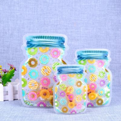 Reusable Mason Jar Bottles Bags Nuts Candy Cookies Bag Waterproof Seal Fresh Food Snacks Sandwich sealed Storage Bags