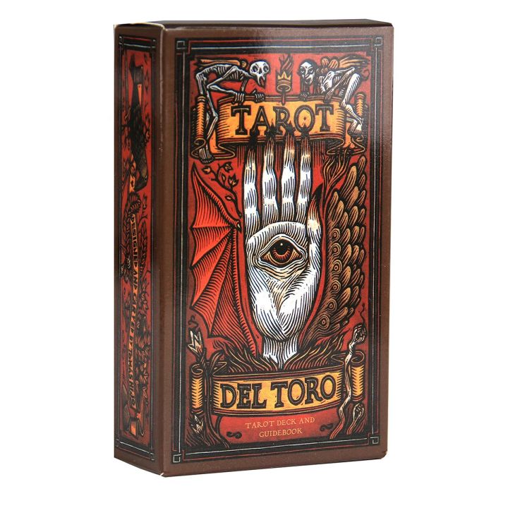 tarot-del-a-ดาดฟ้าไพ่ทาโรต์และคู่มือที่ได้รับแรงบันดาลใจจากโลกของ-guillmo-del-toro-ความแปลกใหม่แท่นของเล่นเกมการ์ดสำหรับผู้เริ่มต้น