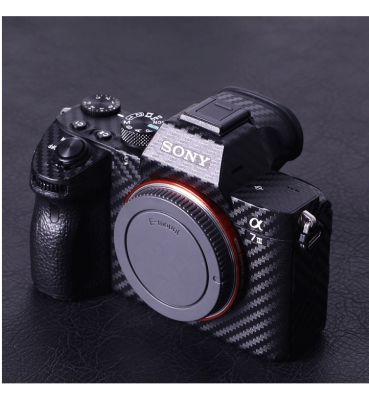ฟิล์มป้องกันกล้องสติกเกอร์ไฟเบอร์คาร์บอนสำหรับ Sony A7III A7M3 A7R3กันรอยขีดข่วนกาวหยาบส่งสติ๊กเกอร์รถ