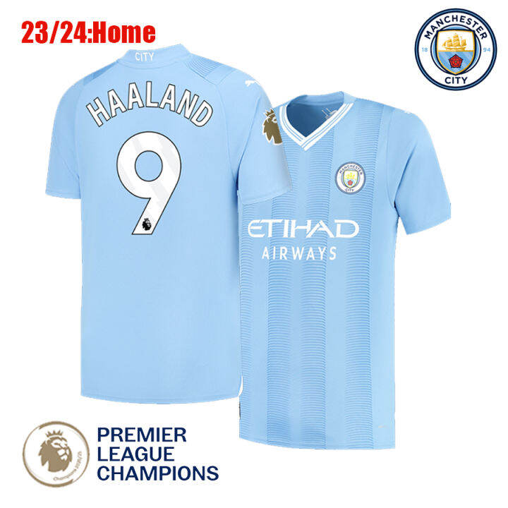 Manchester City Jersey 23/24 Home Football Kit 2023 2024 Soccer Shirt  Haaland